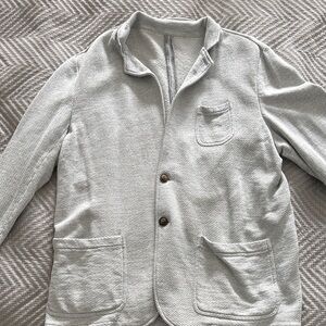 Faherty Heather Gray Knit Jacket